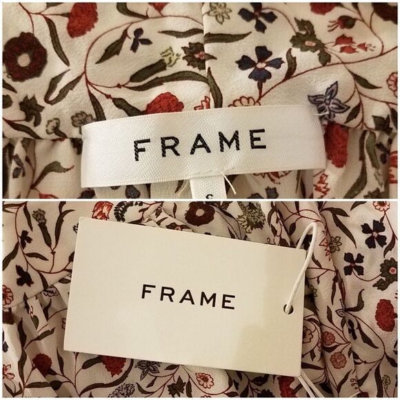 FRAME Silk Floral Kimono Top NEW - Picture 6 of 10